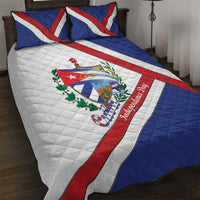 Cuba Independence Day Quilt Bed Set Patria o Muerte Venceremos Curve Flag Style - Wonder Print Shop