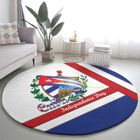 Cuba Independence Day Round Carpet Patria o Muerte Venceremos Curve Flag Style - Wonder Print Shop