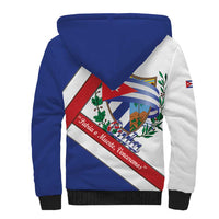 Cuba Independence Day Sherpa Hoodie Patria o Muerte Venceremos Curve Flag Style - Wonder Print Shop