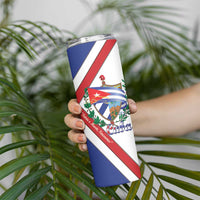 Cuba Independence Day Skinny Tumbler Patria o Muerte Venceremos Curve Flag Style - Wonder Print Shop