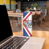 Cuba Independence Day Skinny Tumbler Patria o Muerte Venceremos Curve Flag Style - Wonder Print Shop