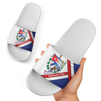 Cuba Independence Day Slide Sandals Patria o Muerte Venceremos Curve Flag Style - Wonder Print Shop