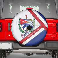 Cuba Independence Day Spare Tire Cover Patria o Muerte Venceremos Curve Flag Style - Wonder Print Shop