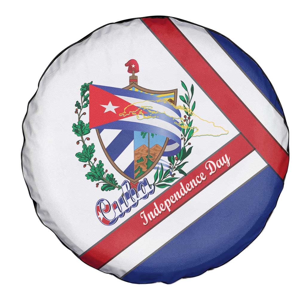 Cuba Independence Day Spare Tire Cover Patria o Muerte Venceremos Curve Flag Style - Wonder Print Shop