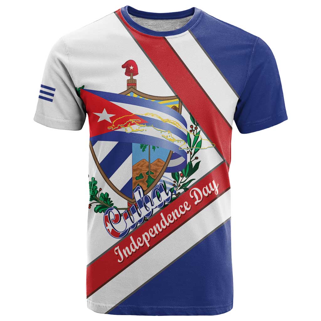 Cuba Independence Day T Shirt Patria o Muerte Venceremos Curve Flag Style - Wonder Print Shop