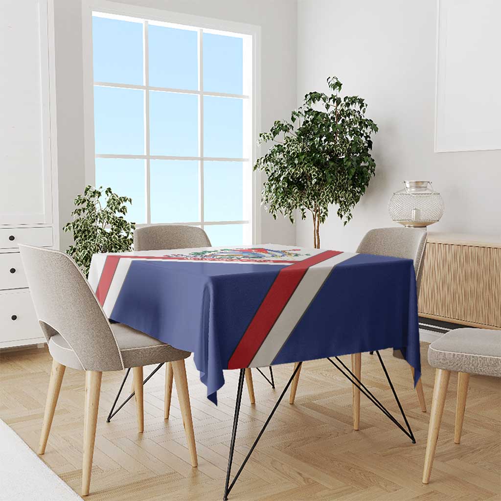 Cuba Independence Day Tablecloth Patria o Muerte Venceremos Curve Flag Style - Wonder Print Shop