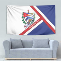 Cuba Independence Day Tapestry Patria o Muerte Venceremos Curve Flag Style - Wonder Print Shop