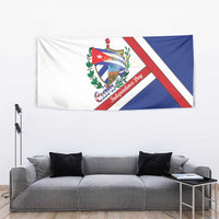 Cuba Independence Day Tapestry Patria o Muerte Venceremos Curve Flag Style - Wonder Print Shop