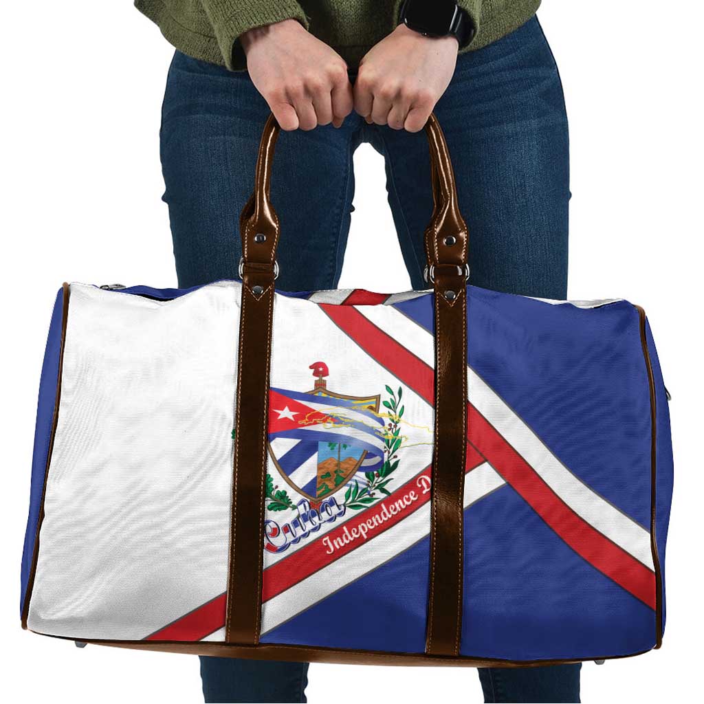 Cuba Independence Day Travel Bag Patria o Muerte Venceremos Curve Flag Style - Wonder Print Shop
