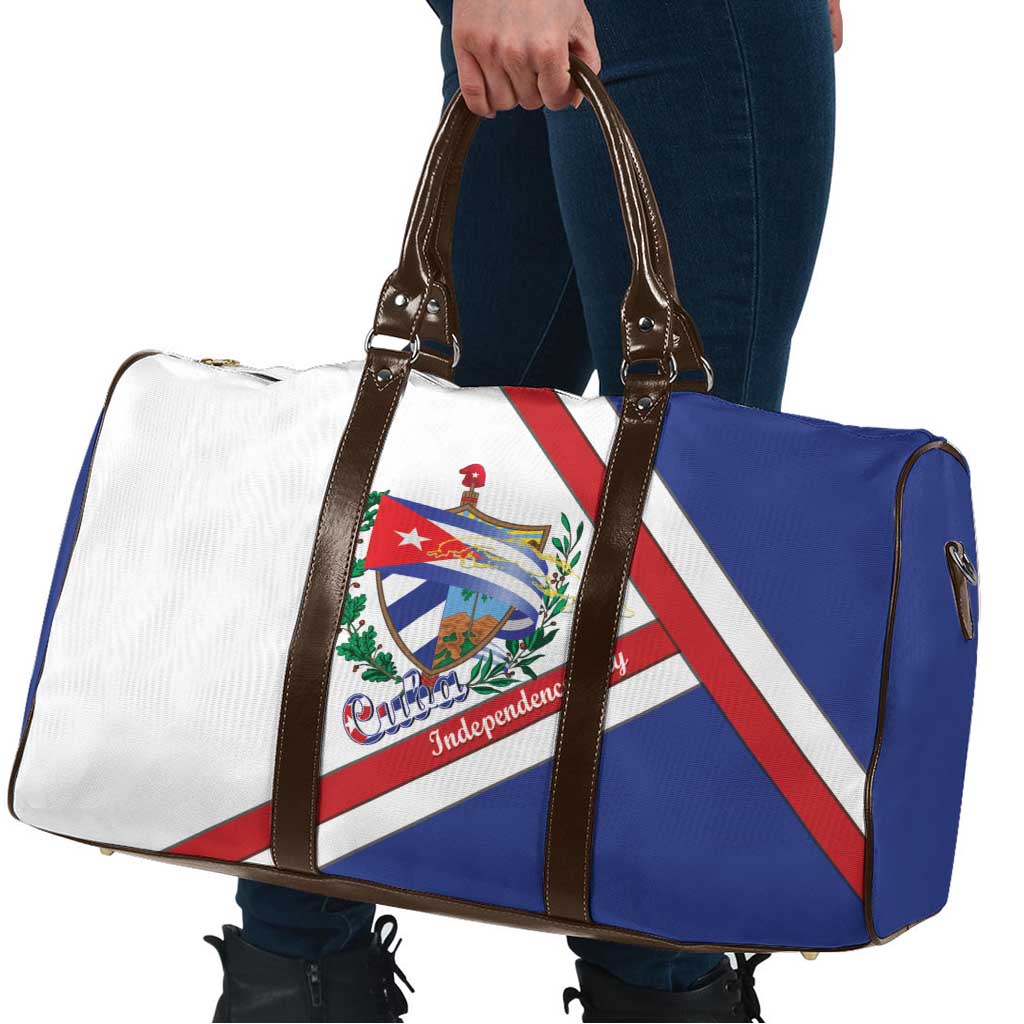 Cuba Independence Day Travel Bag Patria o Muerte Venceremos Curve Flag Style - Wonder Print Shop