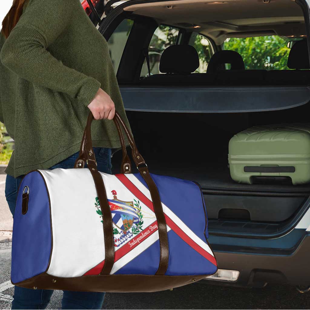 Cuba Independence Day Travel Bag Patria o Muerte Venceremos Curve Flag Style - Wonder Print Shop