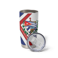 Cuba Independence Day Tumbler Cup Patria o Muerte Venceremos Curve Flag Style - Wonder Print Shop