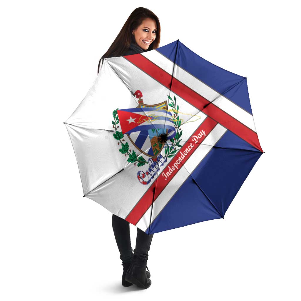 Cuba Independence Day Umbrella Patria o Muerte Venceremos Curve Flag Style - Wonder Print Shop
