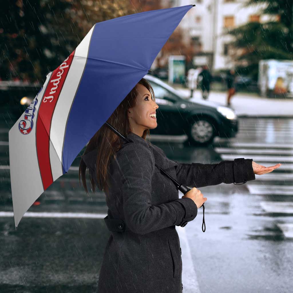 Cuba Independence Day Umbrella Patria o Muerte Venceremos Curve Flag Style - Wonder Print Shop