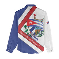 Cuba Independence Day Women Casual Shirt Patria o Muerte Venceremos Curve Flag Style - Wonder Print Shop