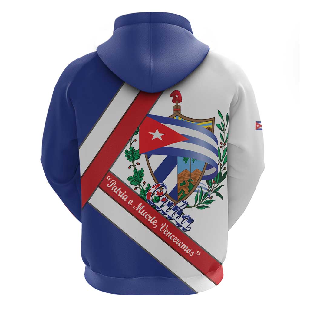 Cuba Independence Day Zip Hoodie Patria o Muerte Venceremos Curve Flag Style - Wonder Print Shop