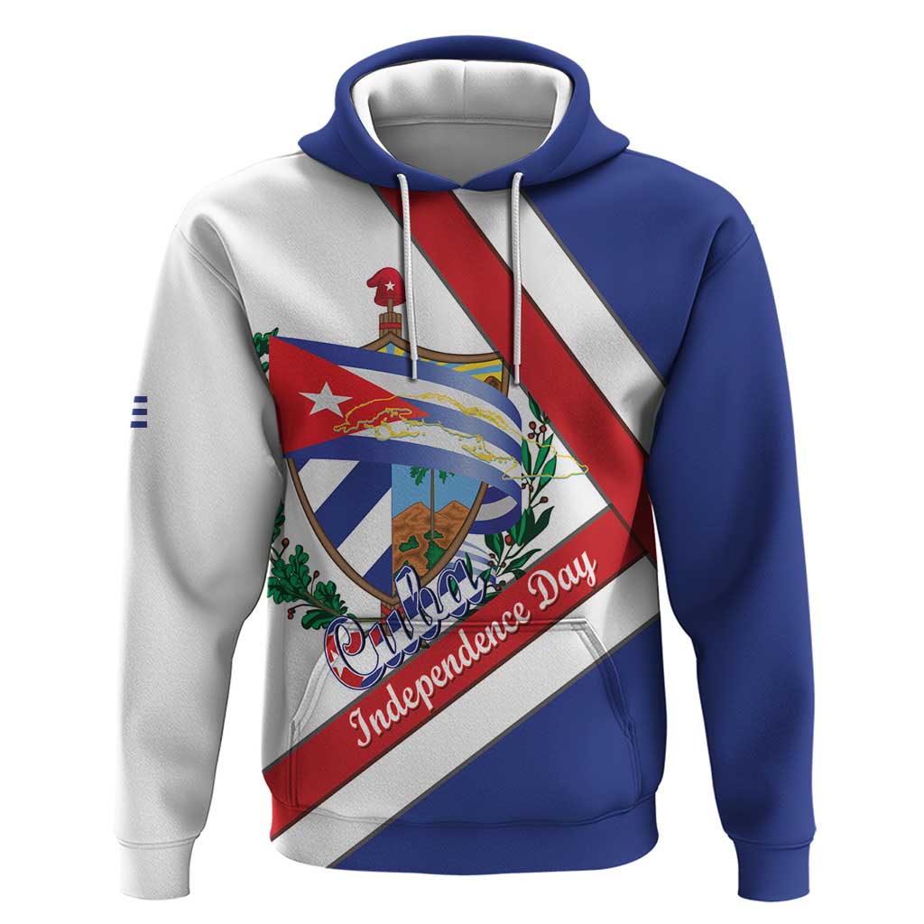 Cuba Independence Day Zip Hoodie Patria o Muerte Venceremos Curve Flag Style - Wonder Print Shop