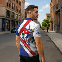 Cuba Independence Day Zipper Polo Shirt Patria o Muerte Venceremos Curve Flag Style - Wonder Print Shop