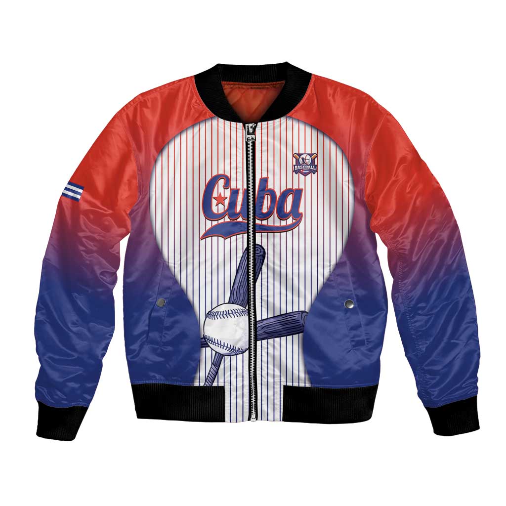 Cuba Baseball Custom Bomber Jacket 2026 Go Champions White Version - Wonder Print Shop