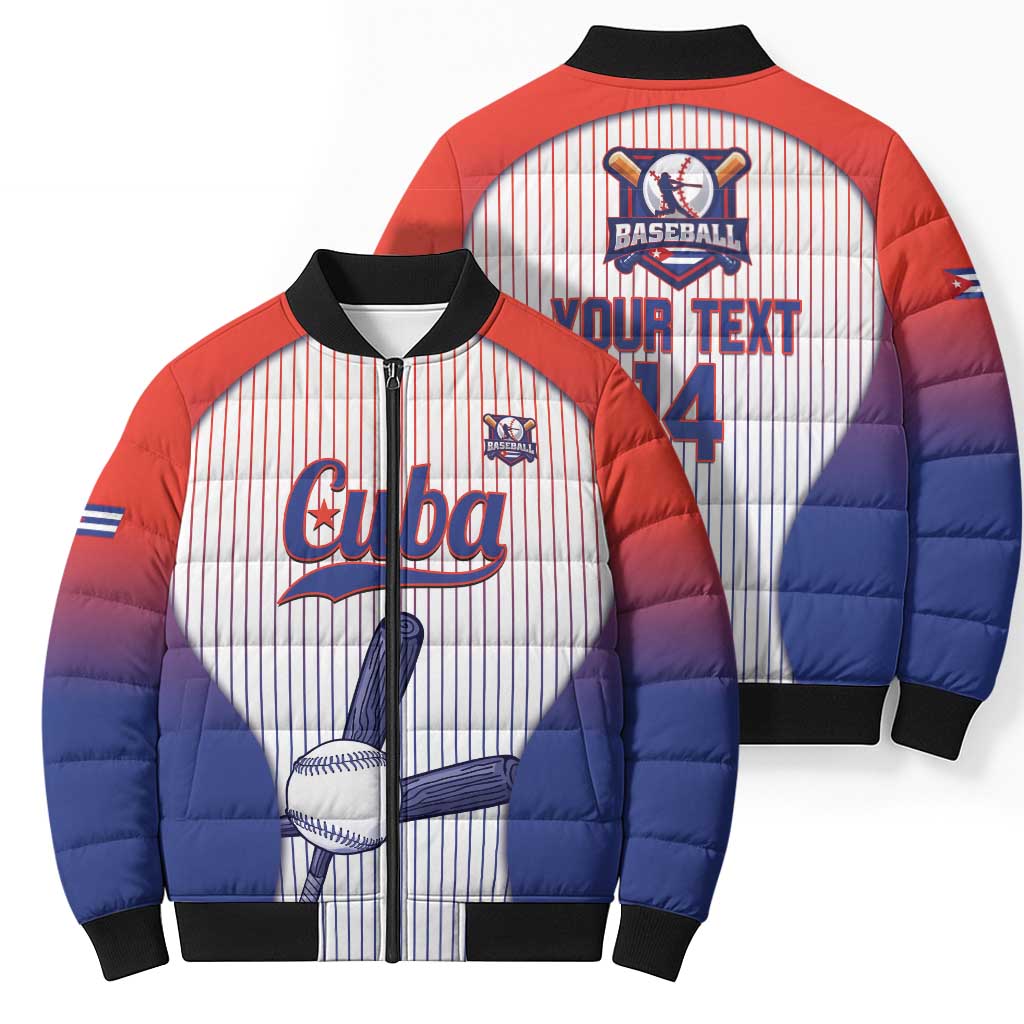 Cuba Baseball Custom Bomber Puffer Jacket 2026 Go Champions White Version - Wonder Print Shop