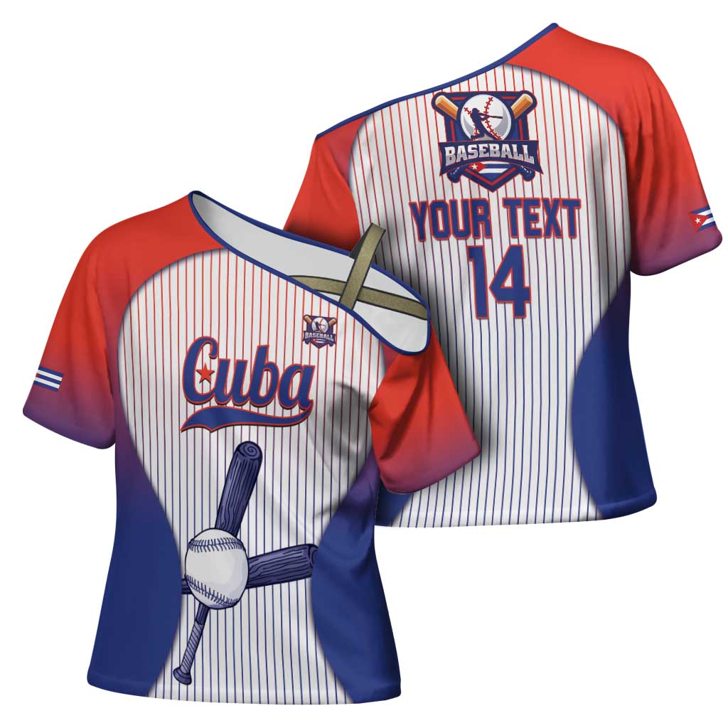 Cuba Baseball Custom Cross Shoulder Shirt 2026 Go Champions White Version - Wonder Print Shop