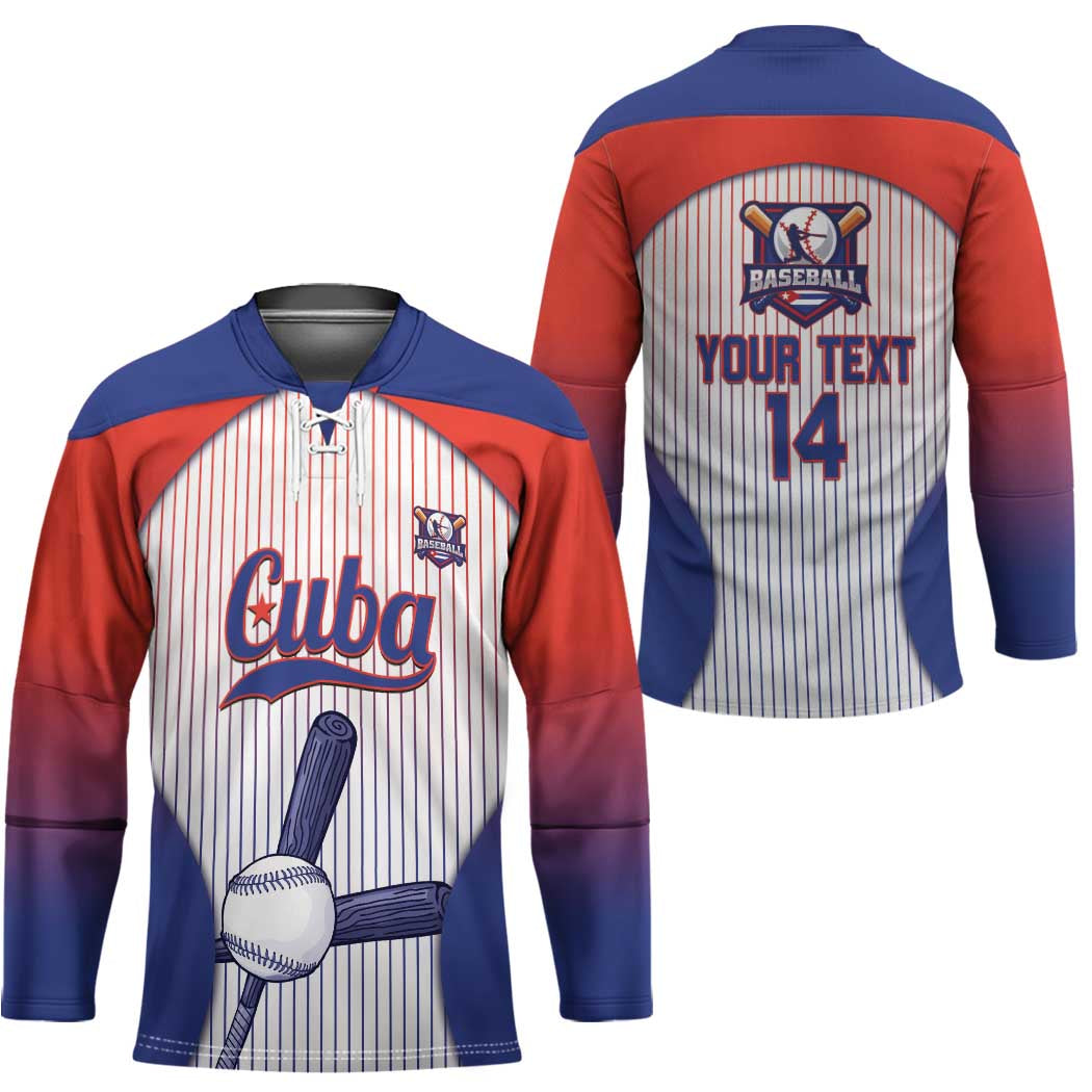 Cuba Baseball Custom Hockey Jersey 2026 Go Champions White Version - Wonder Print Shop
