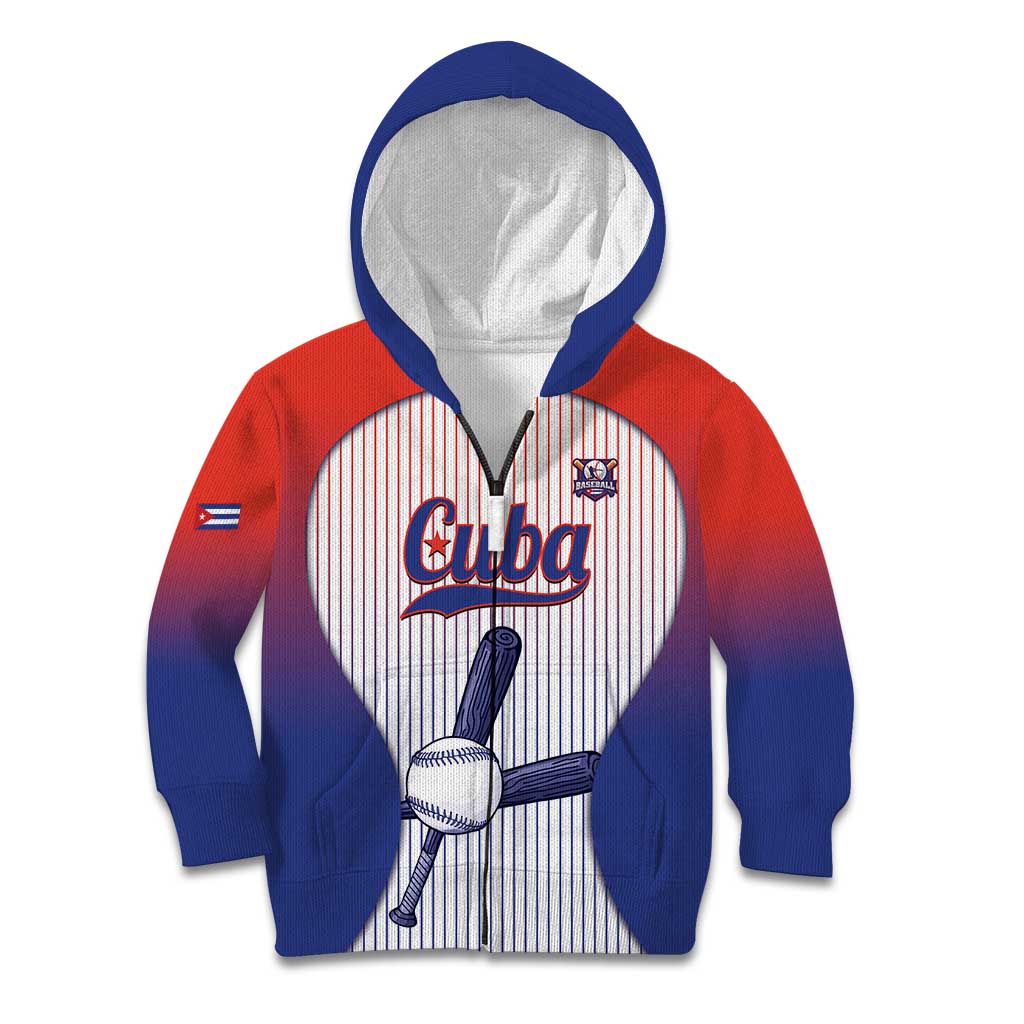 Cuba Baseball Custom Kid Hoodie 2026 Go Champions White Version - Wonder Print Shop