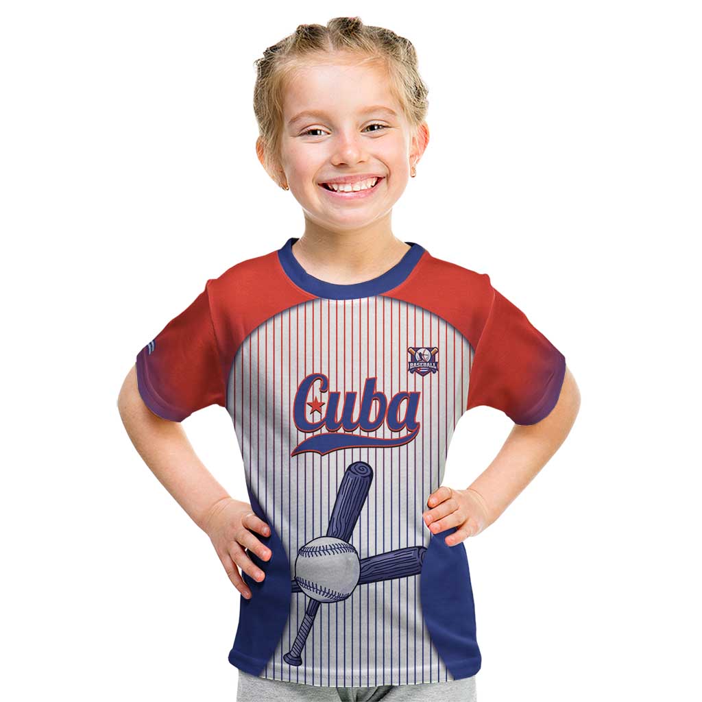 Cuba Baseball Custom Kid T Shirt 2026 Go Champions White Version - Wonder Print Shop