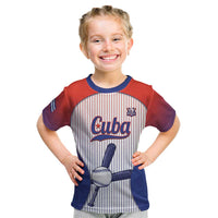 Cuba Baseball Custom Kid T Shirt 2026 Go Champions White Version - Wonder Print Shop
