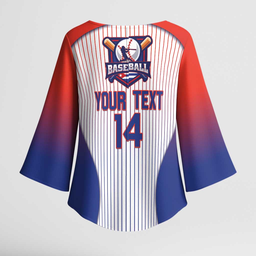 Cuba Baseball Custom Kimono Sleeve Blouse 2026 Go Champions White Version - Wonder Print Shop