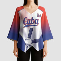 Cuba Baseball Custom Kimono Sleeve Blouse 2026 Go Champions White Version - Wonder Print Shop