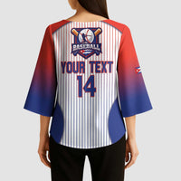 Cuba Baseball Custom Kimono Sleeve Blouse 2026 Go Champions White Version - Wonder Print Shop