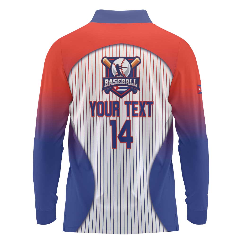 Cuba Baseball Custom Long Sleeve Polo Shirt 2026 Go Champions White Version - Wonder Print Shop