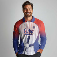 Cuba Baseball Custom Long Sleeve Polo Shirt 2026 Go Champions White Version - Wonder Print Shop