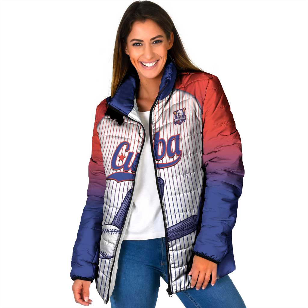 Cuba Baseball Custom Padded Jacket 2026 Go Champions White Version - Wonder Print Shop