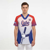 Cuba Baseball Custom Scrub Top 2026 Go Champions White Version - Wonder Print Shop