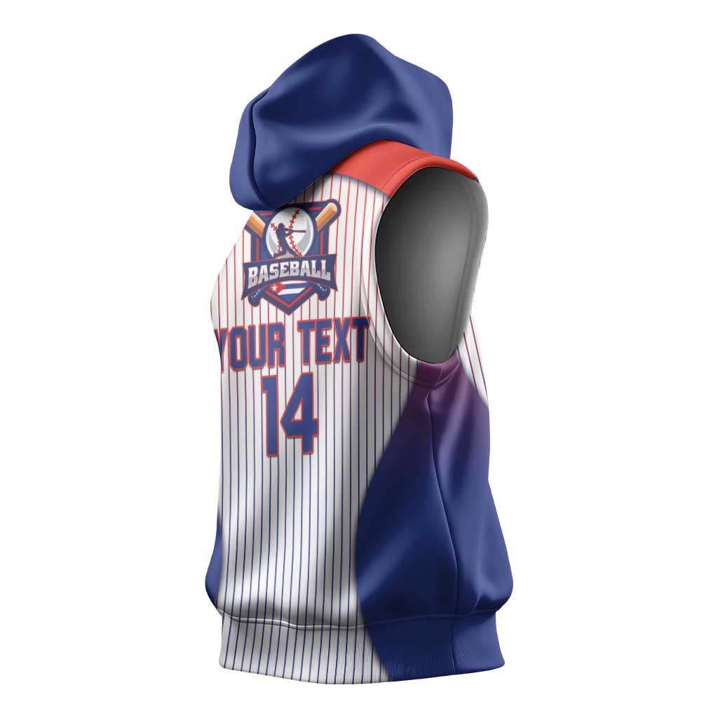 Cuba Baseball Custom Sleeveless Hoodie 2026 Go Champions White Version - Wonder Print Shop