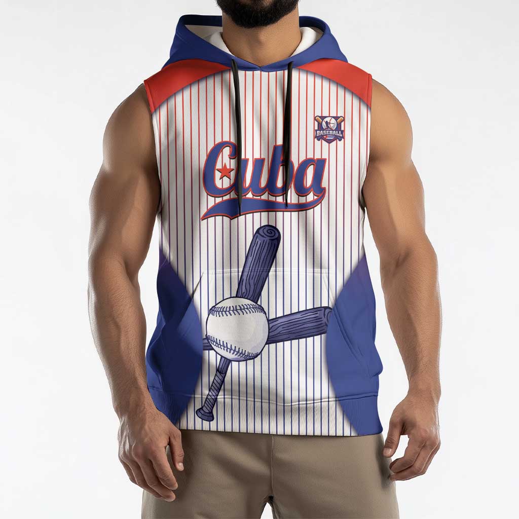 Cuba Baseball Custom Sleeveless Hoodie 2026 Go Champions White Version - Wonder Print Shop