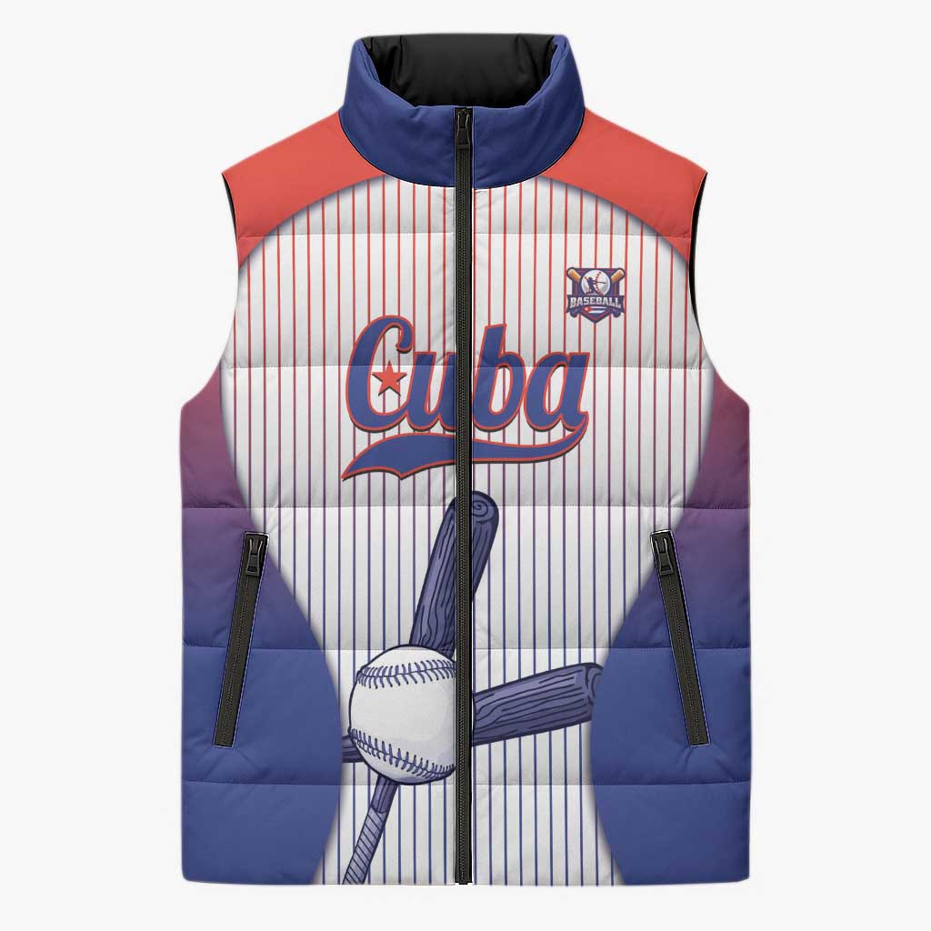 Cuba Baseball Custom Sleeveless Puffer Jacket 2026 Go Champions White Version - Wonder Print Shop