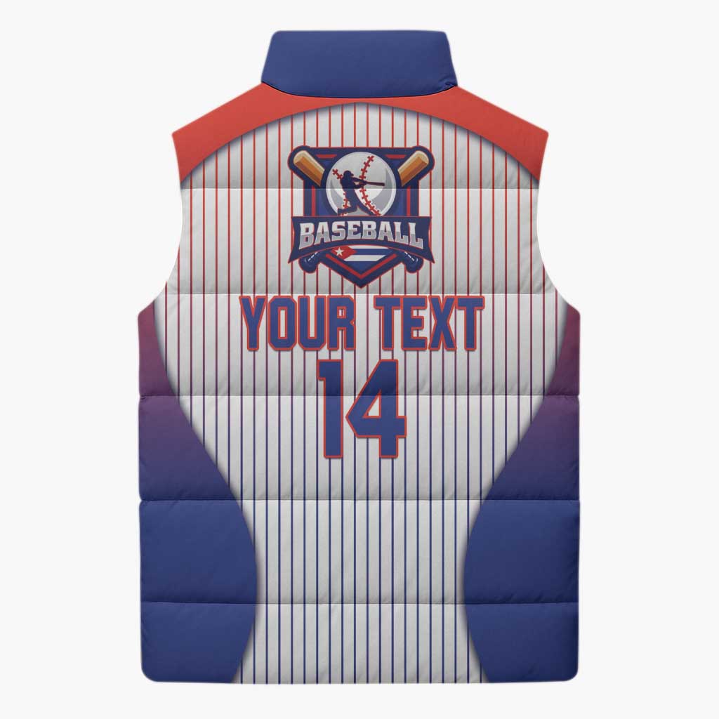 Cuba Baseball Custom Sleeveless Puffer Jacket 2026 Go Champions White Version - Wonder Print Shop