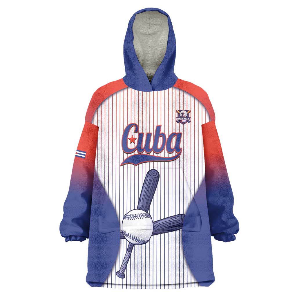 Cuba Baseball Custom Wearable Blanket Hoodie 2026 Go Champions White Version - Wonder Print Shop