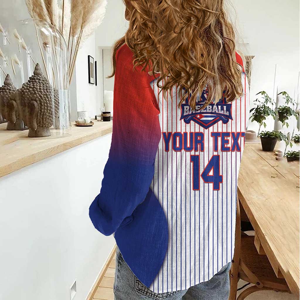 Cuba Baseball Custom Women Casual Shirt 2026 Go Champions White Version - Wonder Print Shop