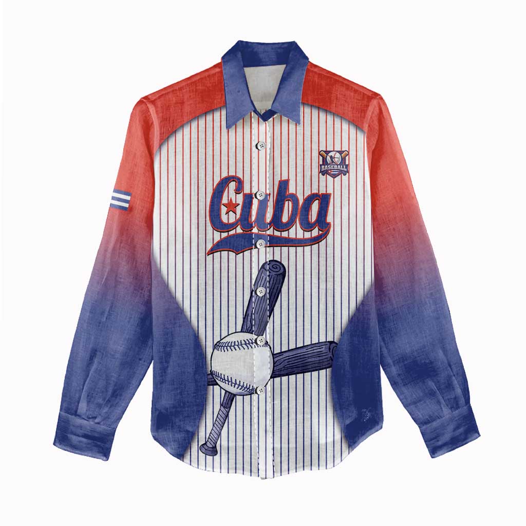 Cuba Baseball Custom Women Casual Shirt 2026 Go Champions White Version - Wonder Print Shop