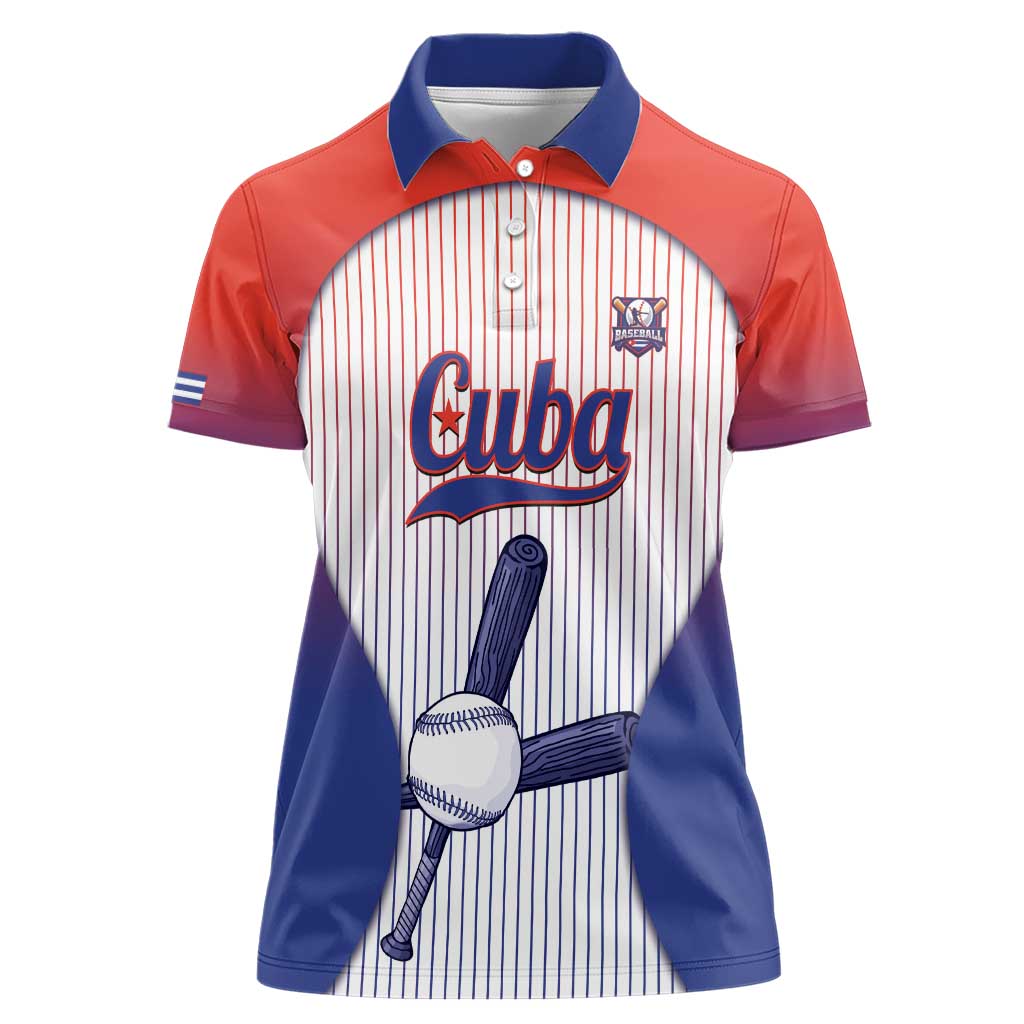 Cuba Baseball Custom Women Polo Shirt 2026 Go Champions White Version - Wonder Print Shop