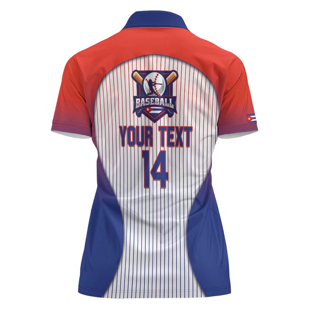 Cuba Baseball Custom Women Polo Shirt 2026 Go Champions White Version - Wonder Print Shop