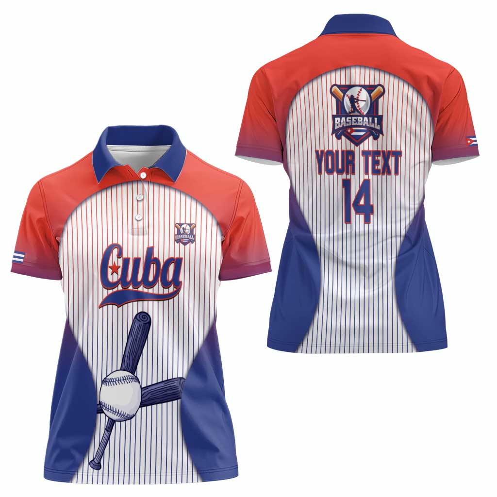 Cuba Baseball Custom Women Polo Shirt 2026 Go Champions White Version - Wonder Print Shop