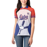 Cuba Baseball Custom Women Polo Shirt 2026 Go Champions White Version - Wonder Print Shop