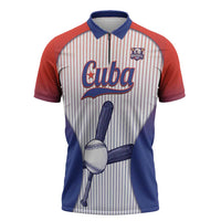 Cuba Baseball Custom Zipper Polo Shirt 2026 Go Champions White Version - Wonder Print Shop