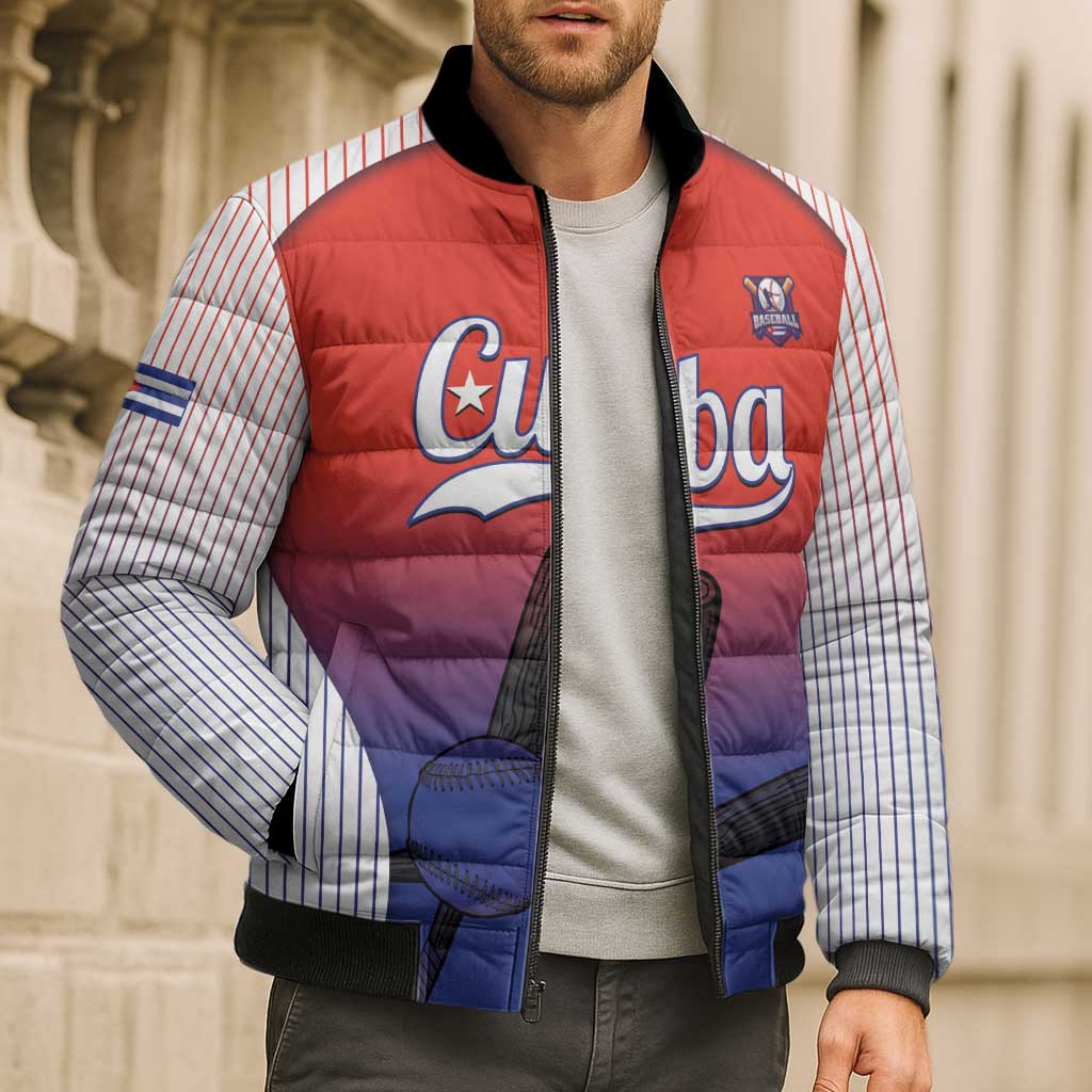 Cuba Baseball Custom Bomber Puffer Jacket 2026 Go Champions Red Version - Wonder Print Shop