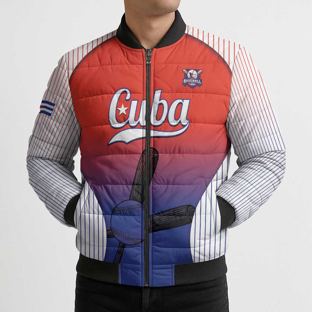 Cuba Baseball Custom Bomber Puffer Jacket 2026 Go Champions Red Version - Wonder Print Shop